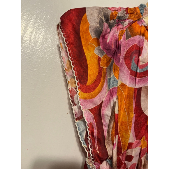 Chufy Cairo Orange Multi Print Cotton Maxi Dress Size Large - Picture 4 of 11